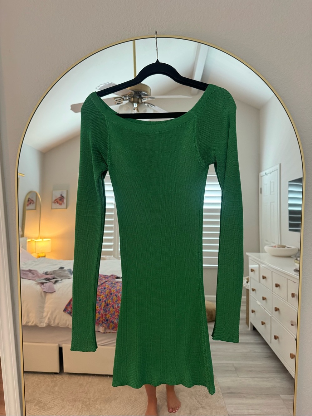 Baobab Collection Emerald Green Long Sleeve Knit Dress
